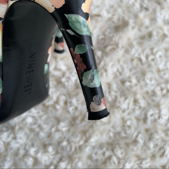 Sold!Nine west floral Heels pumps - Picture 6 of 11